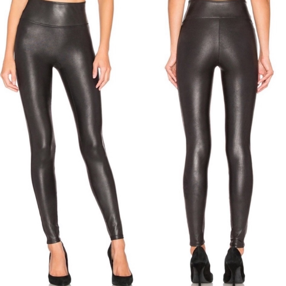 SPANX Faux Leather Black Leggings